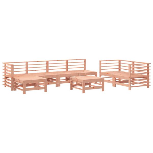 vidaXL 8 pcs conjunto lounge de jardim madeira de douglas maciça