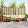 vidaXL Conjunto de Sof&aacute;s para Exterior 8 pcs Natural e Creme