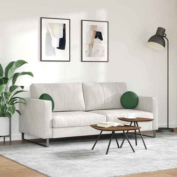 vidaXL Almofadas de Assento 2 pcs Verde Escuro &Oslash; 30 cm