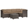 vidaXL Sof&aacute; de Jardim de 5 Pessoas com Almofadas Visual de Rattan PP