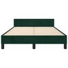vidaXL Estrutura de cama com colch&atilde;o verde escuro 120x190 cm Veludo