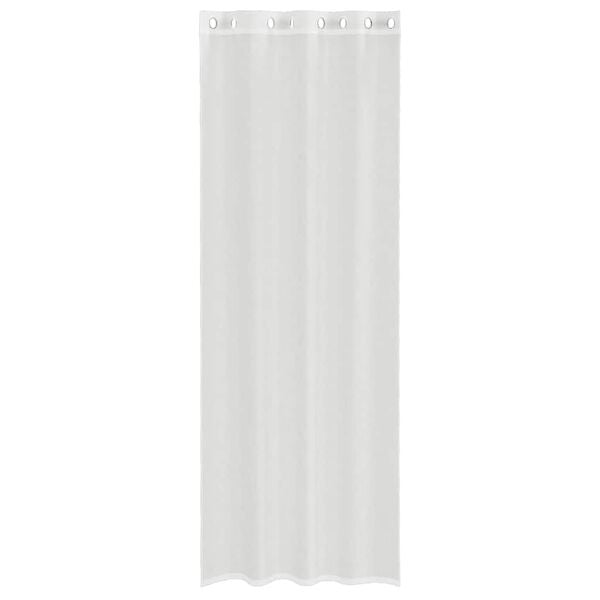 vidaXL Cortinas de voile com ilhós 2 pcs branco