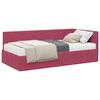 vidaXL Estrutura de Cama de Canto com Colch&atilde;o 2 unid. Vinho Vermelho