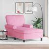 vidaXL Chaise Lounge com almofada Rosa 91 x 157 x 91 cm tecido