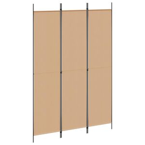 vidaXL Divis&oacute;ria de 3 Pain&eacute;is Bege 150 x 220 cm Tecido