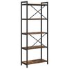 vidaXL Estante Carvalho Defumado 60 x 30 x 155 cm Madeira processada