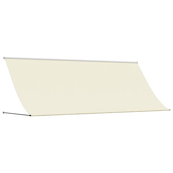 vidaXL Toldo retr&aacute;til 400x150 cm tecido e a&ccedil;o cor creme