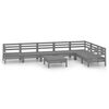 vidaXL 8 pcs conjunto lounge de jardim pinho maci&ccedil;o cinzento