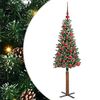 vidaXL &Aacute;rvore de Natal Slim com 150 LEDs com suporte Verde 150 cm