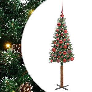 vidaXL &Aacute;rvore de Natal Slim com 150 LEDs com suporte Verde 150 cm