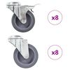 vidaXL 16 pcs rodas girat&oacute;rias com furo roscado 75 mm