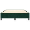 vidaXL Estrutura de cama sem colch&atilde;o 140x190 cm veludo verde-escuro