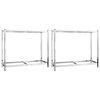 vidaXL Unidades 2 prateleiras p/ pneus 2pcs 110x40x110 cm a&ccedil;o prateado