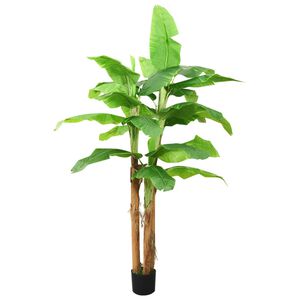 vidaXL &Aacute;rvore bananeira artificial com vaso 300 cm verde