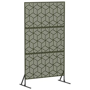 vidaXL Protetor de Privacidade 100 x 50 x 180 cm A&ccedil;o Verde-Azeitona