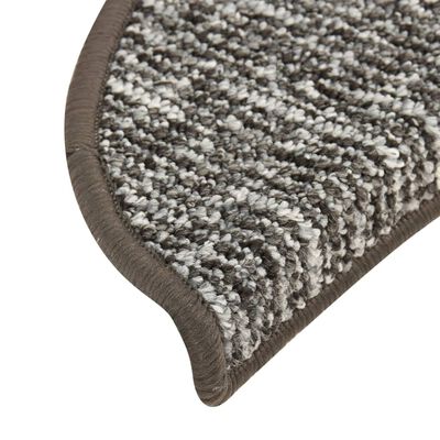 vidaXL Tapete/carpete para degraus 15 pcs 65x21x4 cm antracite