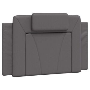 vidaXL Almofad&atilde;o de cabeceira Viana 80 cm couro artificial cinzento