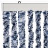 vidaXL Cortina anti-insetos 100x220 cm chenille azul, branco, prateado