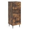 vidaXL Gabinete de Gavetas Carvalho Fumado 33 x 34,5 x 89,5 cm