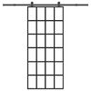 vidaXL Porta deslizante c/ conj. ferragens 90x205cm vidro ESG/alum&iacute;nio