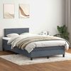 vidaXL Cama boxspring com colch&atilde;o 120x220 cm veludo cinzento-escuro