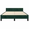 vidaXL Estrutura de cama sem colch&atilde;o verde escuro 120x190 cm Veludo