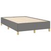 vidaXL Cama boxspring com colch&atilde;o 120x190 cm tecido cinzento-escuro