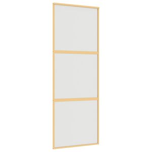vidaXL Porta deslizante 76x205 cm vidro ESG fosco/alum&iacute;nio dourado