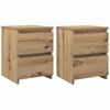 vidaXL Mesas de cabeceira 2pcs derivados de madeira carvalho artisiano