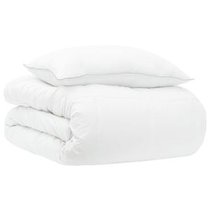 vidaXL Conjunto de Edredom para o Ano Todo 2 unid. 135 x 200 cm Branco
