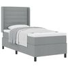 vidaXL Cama Box com almofada Manual Cinzento-claro 200 x 90 cm tecido