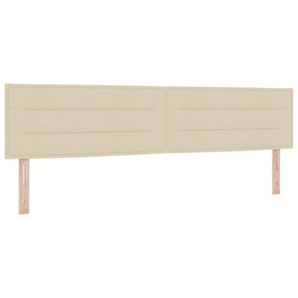 vidaXL Cabeceira com cabeceira Creme 200 cm Couro Sint&eacute;tico