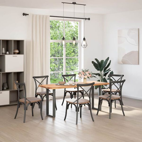 vidaXL P&eacute;s de mesa de console em forma de U, 2 pe&ccedil;as, antracite, 38x(72-73) cm, a&ccedil;o