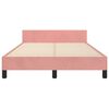 vidaXL Estrutura de cama sem colch&atilde;o 120x190 cm veludo rosa
