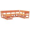 vidaXL 7 pcs conjunto lounge de jardim pinho maci&ccedil;o castanho-mel