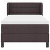 vidaXL Cama Box com colch&atilde;o Marrom Escuro 90 x 190 cm tecido