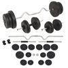 vidaXL Conjunto de barras e halteres 60 Kg