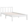 vidaXL Estrutura de cama 100x200 cm madeira pinho maci&ccedil;o branco