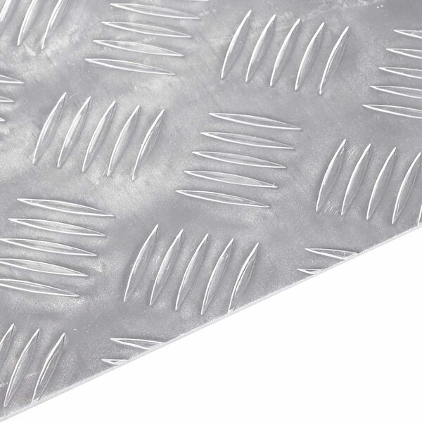 vidaXL Degrau Retangular 2 pcs Prateado 40 x 30 cm Alum&iacute;nio