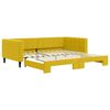 vidaXL Sof&aacute;-cama com gavet&atilde;o 100x200 cm veludo amarelo