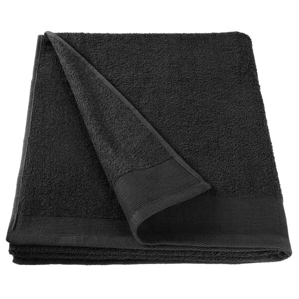 vidaXL Toalhas de banho 5 pcs algod&atilde;o 450 g 70x140 cm preto