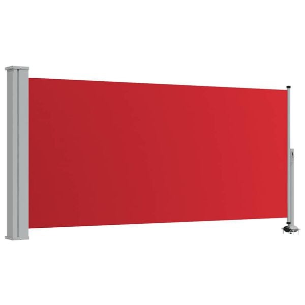 vidaXL Toldo lateral retr&aacute;til para p&aacute;tio 120x300 cm vermelho