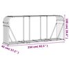 vidaXL Suporte de lenha 234x45x100 cm aço galvanizado aspeto de madeira