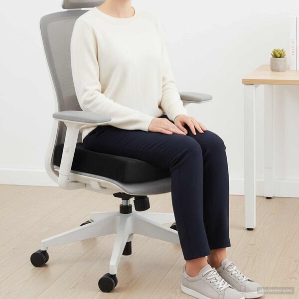 vidaXL Almofada assento Preto 40 x 40 x 11 cm Espuma PU