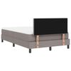 vidaXL Cama Box com cabeceira Cinzento-acastanhado 120 x 200 cm tecido