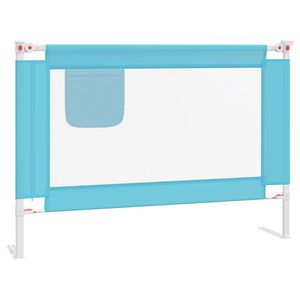 vidaXL Barra de seguran&ccedil;a p/ cama infantil tecido 90x25 cm azul