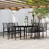 vidaXL 9 pcs conjunto de jantar para jardim preto