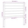 vidaXL Cabeceira de cama 107 cm metal preto