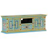 vidaXL M&oacute;vel de TV 110x30x40 cm madeira de mangueira maci&ccedil;a azul