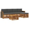 vidaXL Conjunto de Sof&aacute;s para Exterior 6 unid. Natural e Antracite